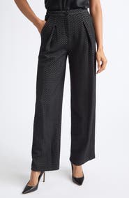 Emporio Armani Chevron Jersey Wide Leg Pants