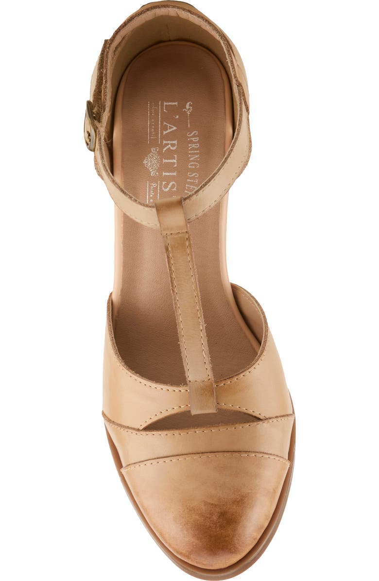 L'Artiste by Spring Step Altamira T-Strap Pump, Alternate, color, Beige