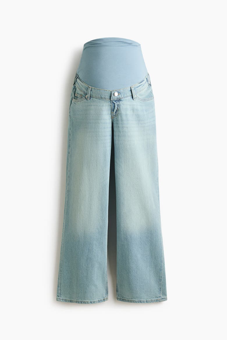 Mama Straight Jeans, Alternate, color, Light denim blue
