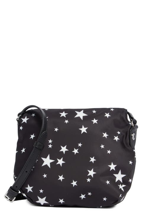 Star Print Preppy Nylon Mini Messenger Bag