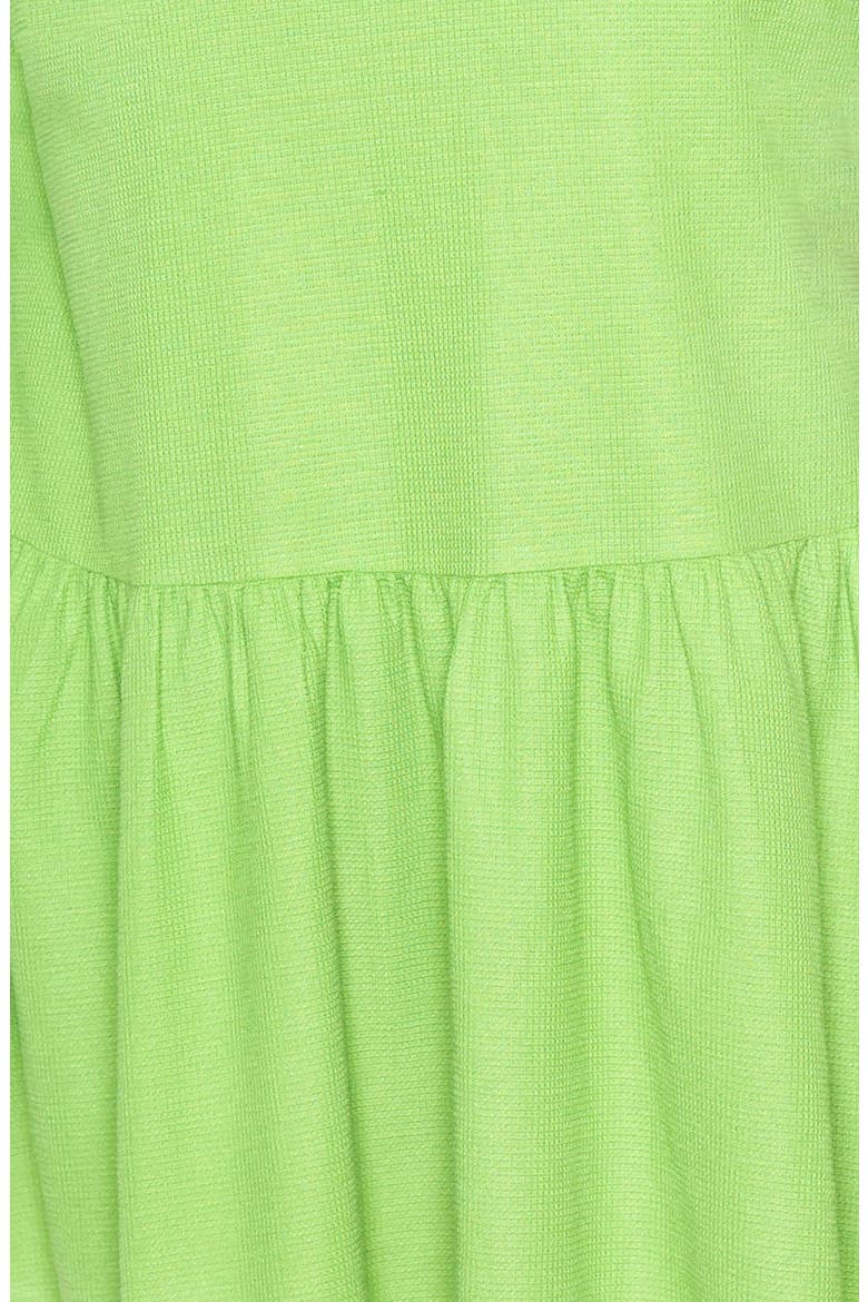 Tie Back Long Sleeve Terry Dress, Alternate, color, GREEN