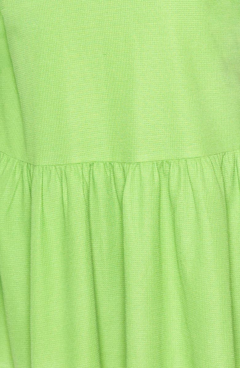 BUXOM COUTURE Tie Back Long Sleeve Terry Dress, Alternate, color, Green