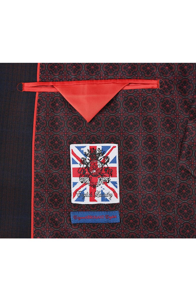 English Laundry Trim Fit Plaid Suit, Alternate, color, Blue