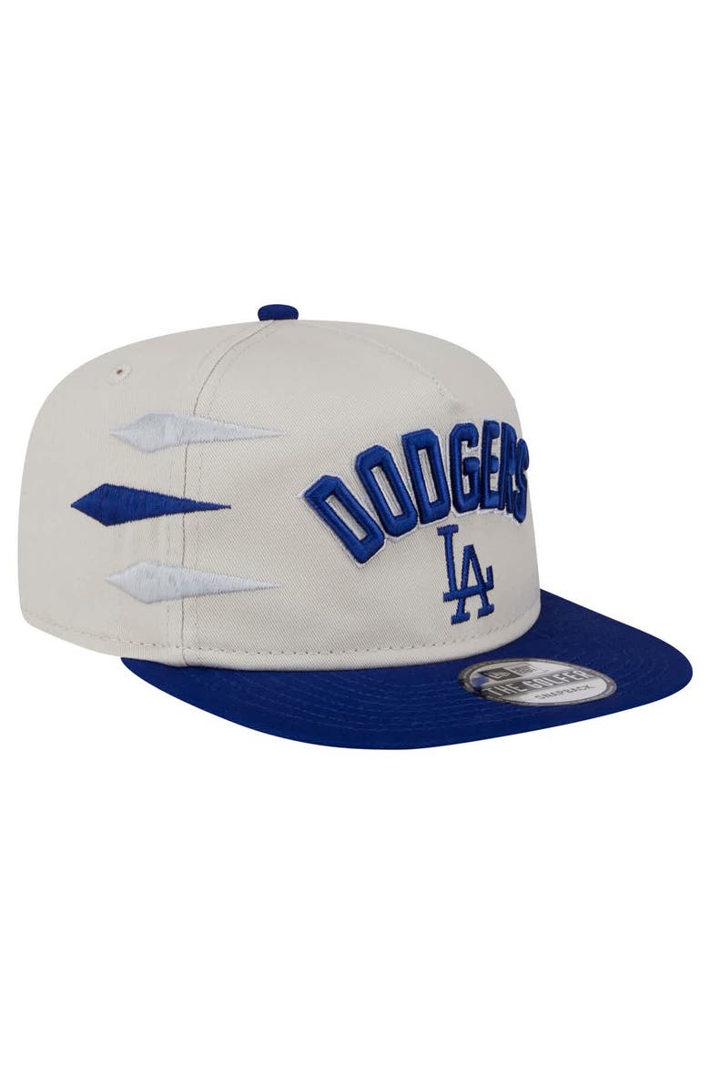 Men's New Era Cream Los Angeles Dodgers Iron Golfer Snapback Hat, Alternate, color, Cream