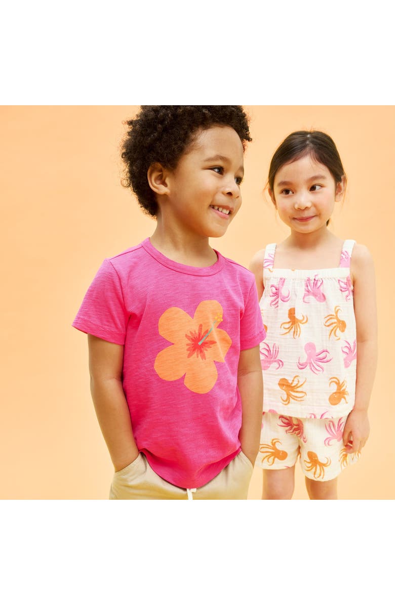 Primary Kids Cotton Gauze Tank In Pals, Alternate, color, Ivory Octopus