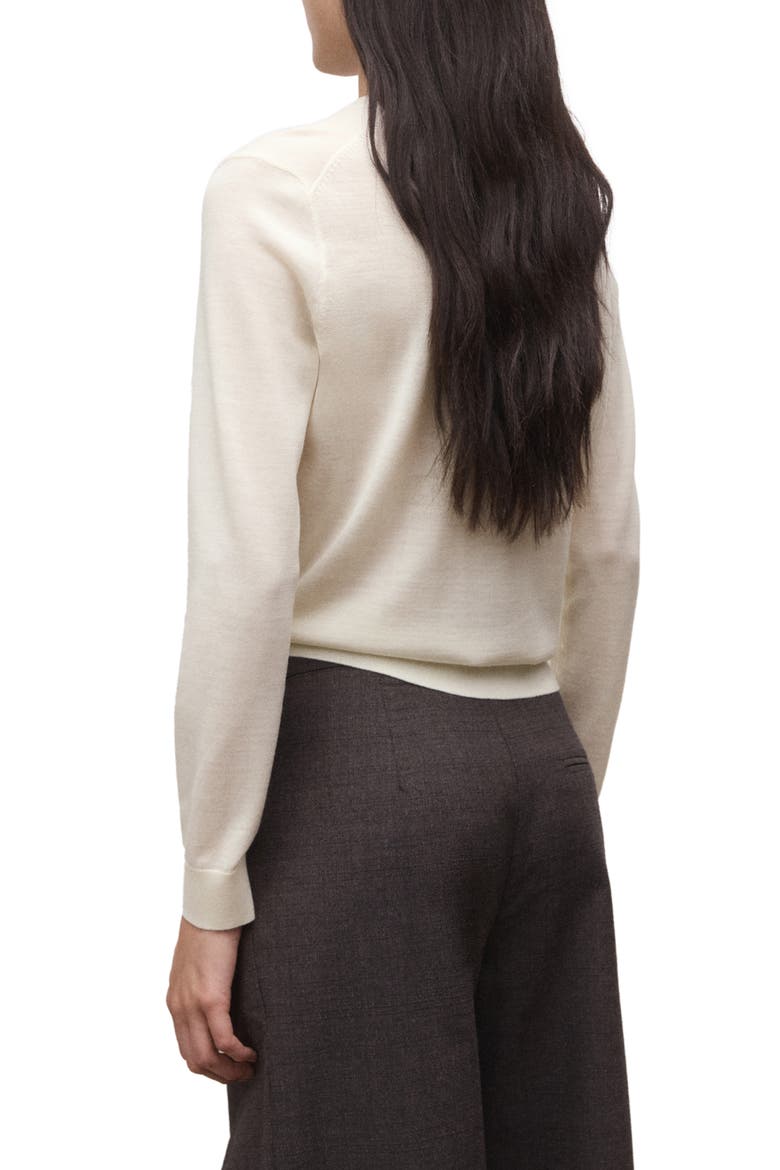 Crewneck Wool Sweater, Alternate, color, ECRU
