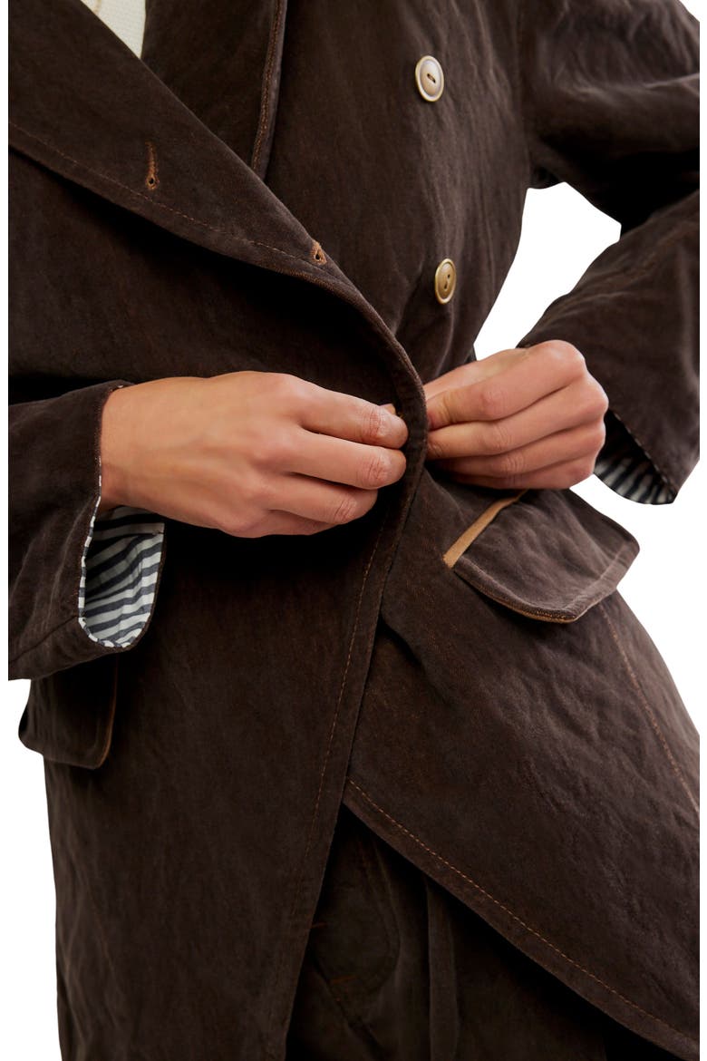 August Velvet Jacket, Alternate, color, RICH COFFEE
