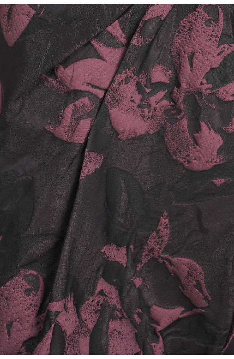 Kay Unger Massima Metallic Floral Jacquard Midi Cocktail Dress, Alternate, color,