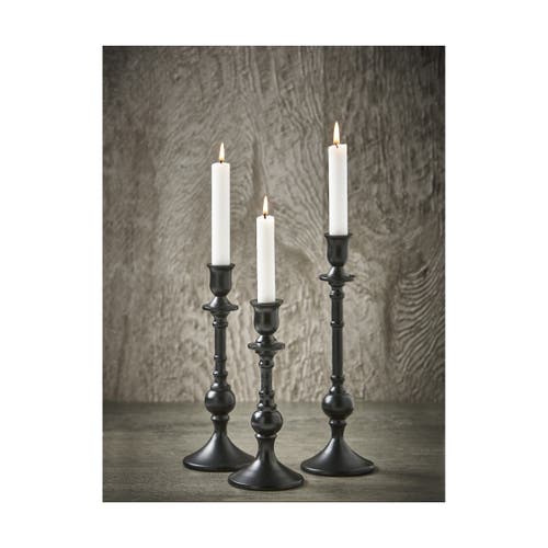 Tag Westport Black Cast Aluminum Taper Candle Holder Medium In Black