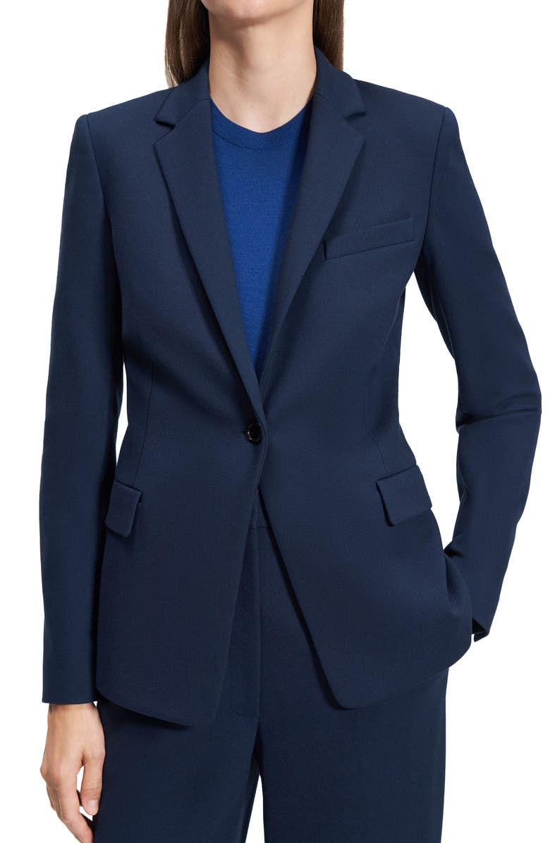 Theory One-Button Blazer, Alternate, color, Brght Navy