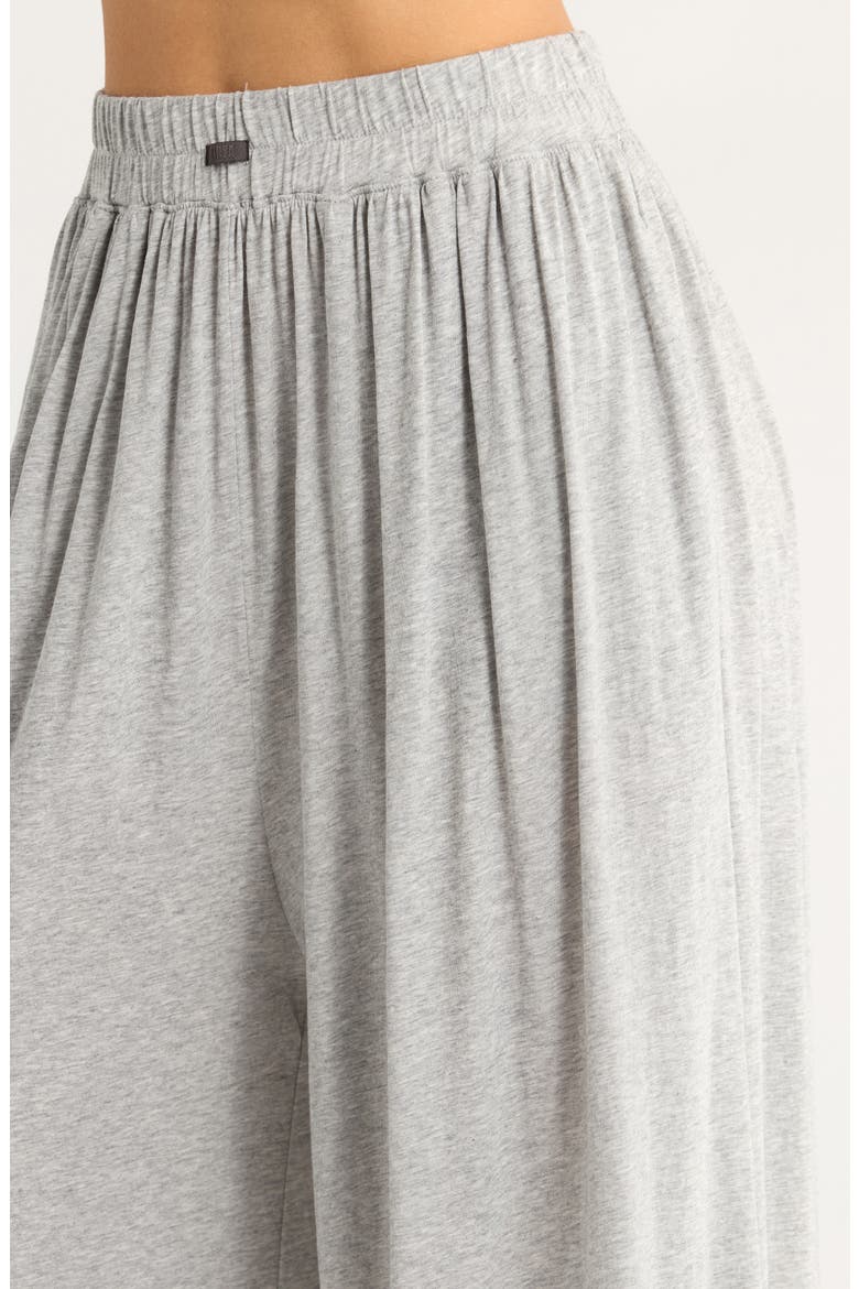 Organic Pima Wide Leg Lounge Pants, Alternate, color, STORM GREY HEATHER