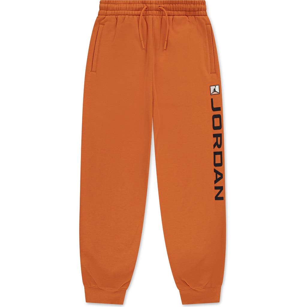 Jordan Kids' Mj Essentials Fleece Graphic Joggers In Brown