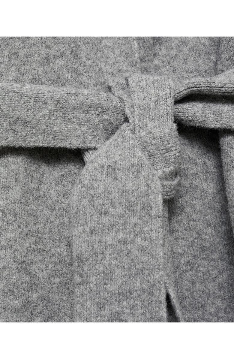 MANGO Longline Tie Belt Cardigan, Alternate, color,