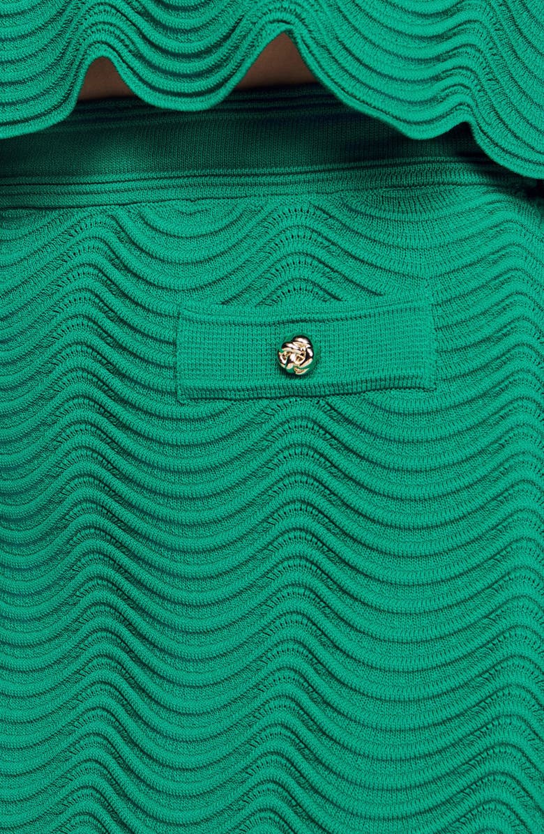 SANDRO Short decorative knit skirt, Alternate, color, Emeuraude Green