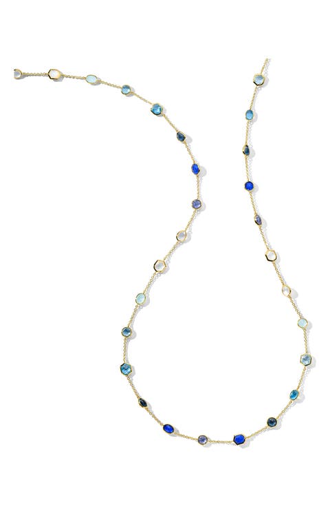 Rock Candy Stone Long Station Necklace