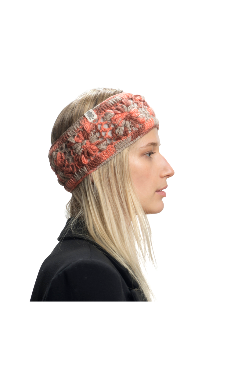 Nirvanna Designs Flower Crochet Headband- MULTI's, Alternate, color, Black/White/Oatmeal