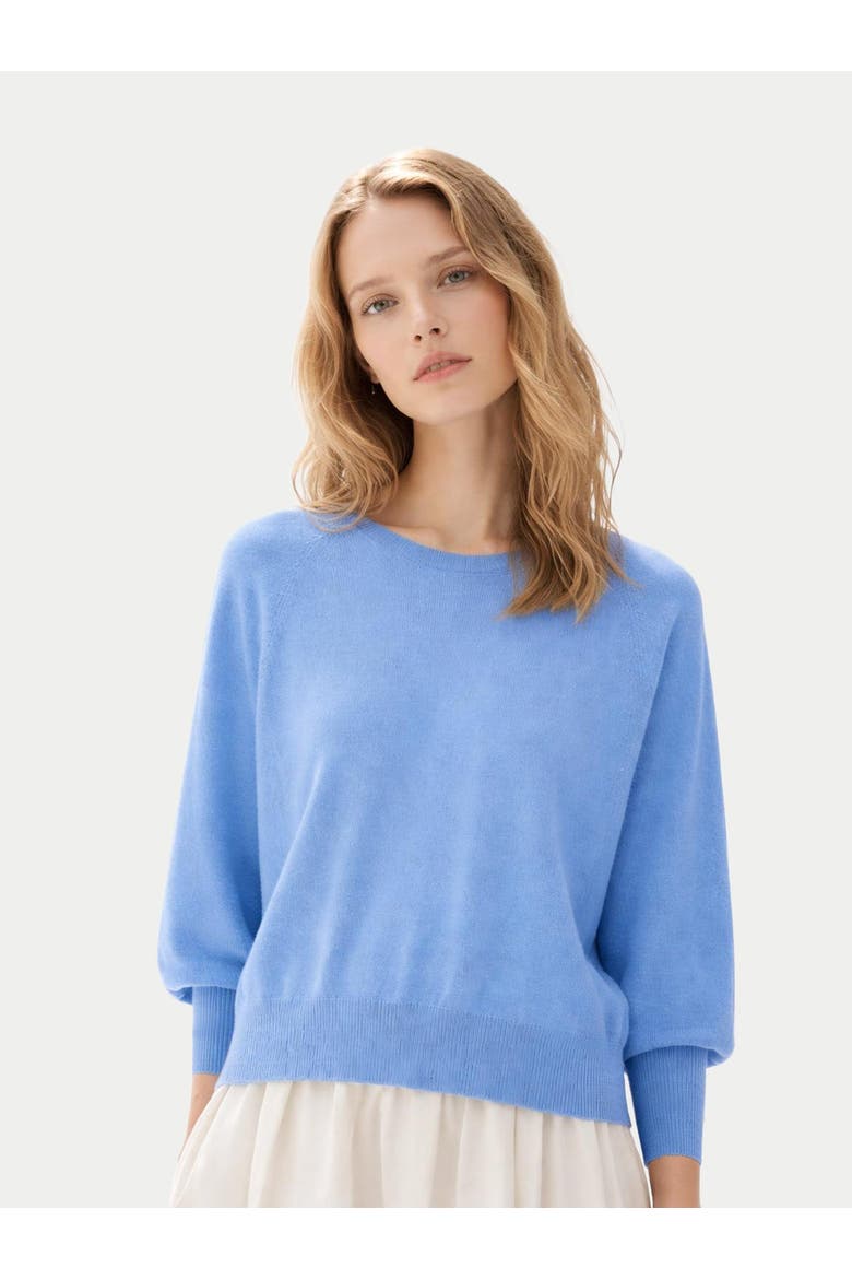 Women's Relaxed Cashmere Sweater, Alternate, color, azure blue