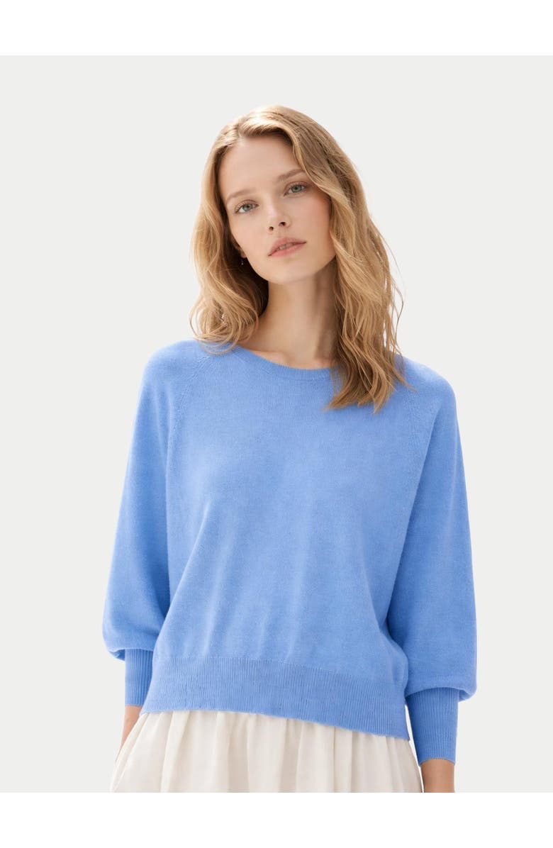 GOBI Mongolian Cashmere Women's Relaxed Cashmere Sweater, Alternate, color, Azure Blue