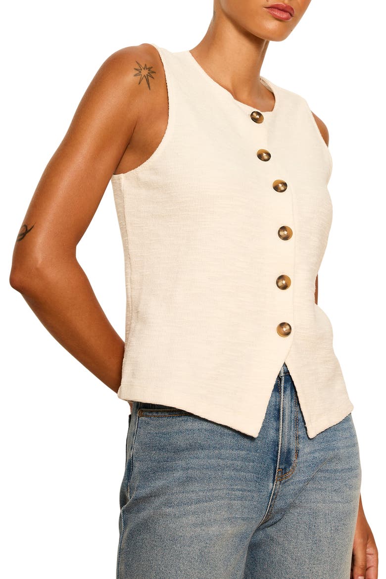 Nothing Extra Knit Vest, Alternate, color, CHALK WHITE