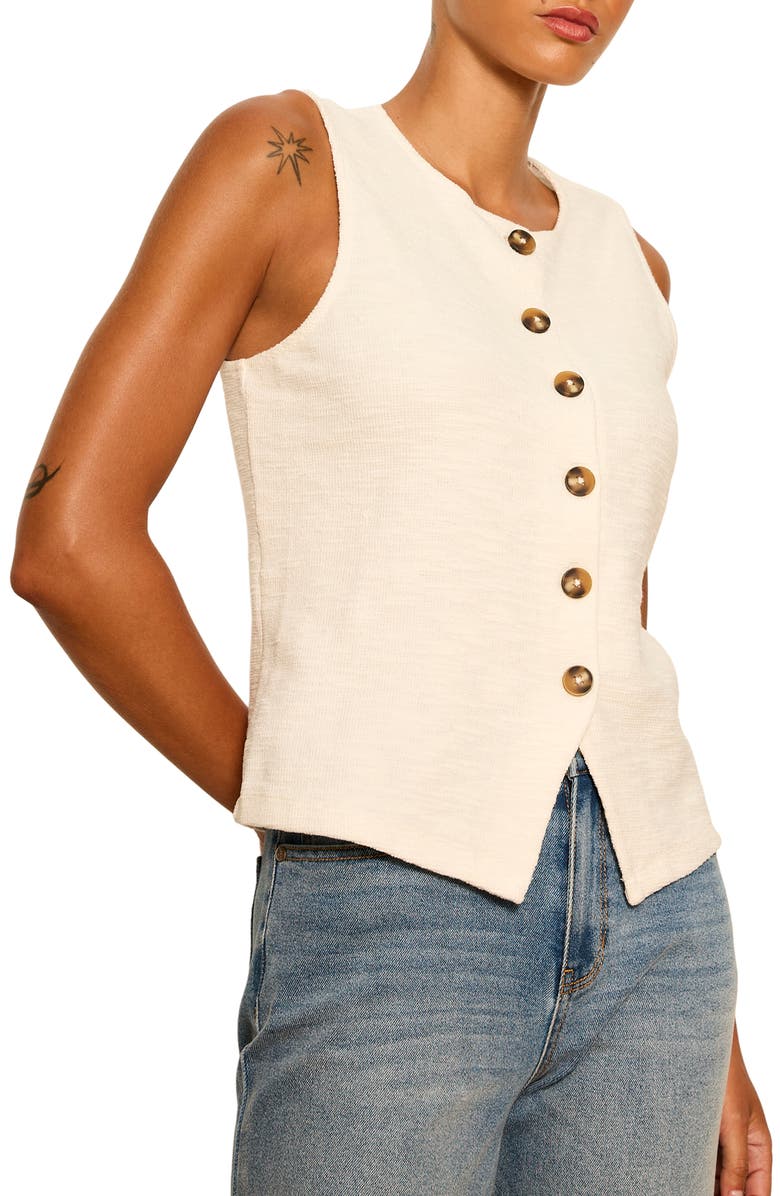 Sanctuary Nothing Extra Knit Vest, Alternate, color, Chalk White