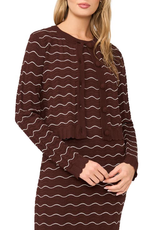 Sherry Ripple Scallop Cardigan