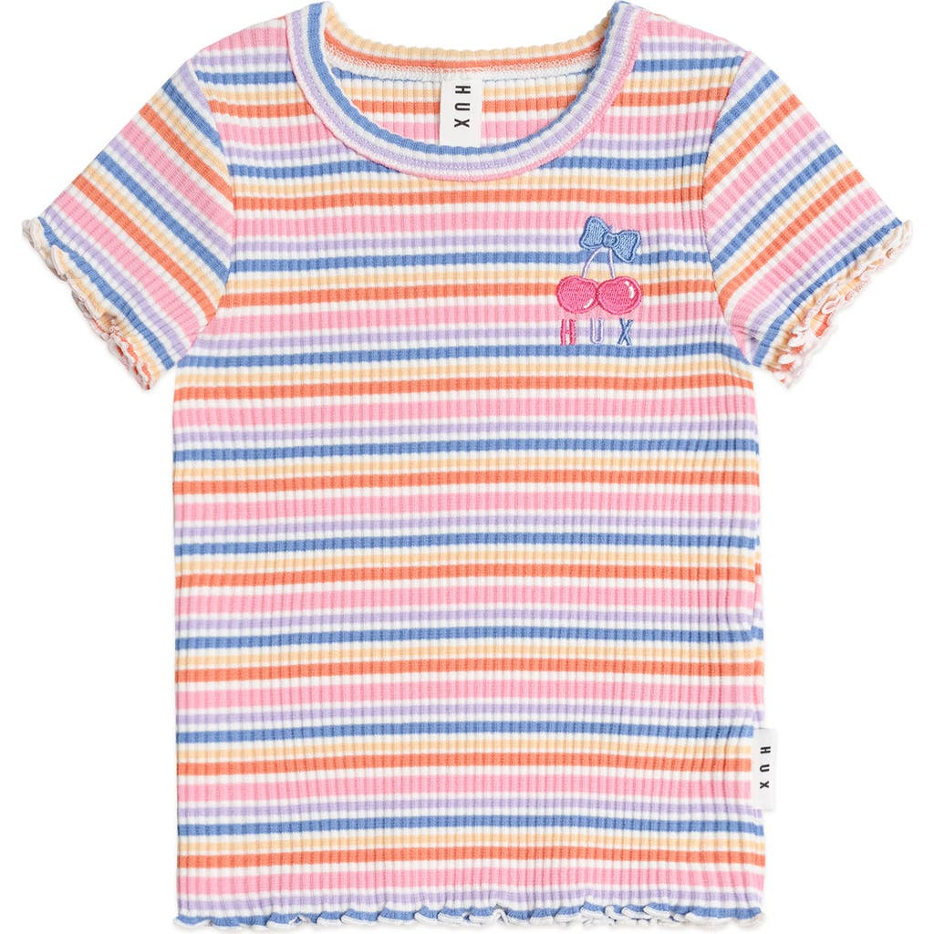 Huxbaby Kids' Rainbow Rib Tee In Multi