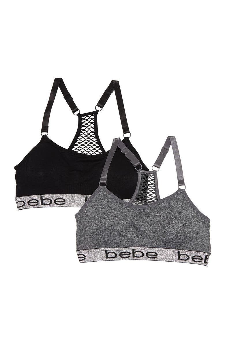 bebe Seamless Mesh Racerback Bralette Pack of 2 Nordstromrack — free download