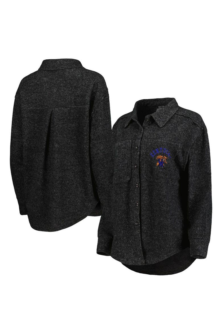 Women's Gameday Couture Black Kentucky Wildcats Switch It Up Tri-Blend Button-Up Shacket, Main, color, Black