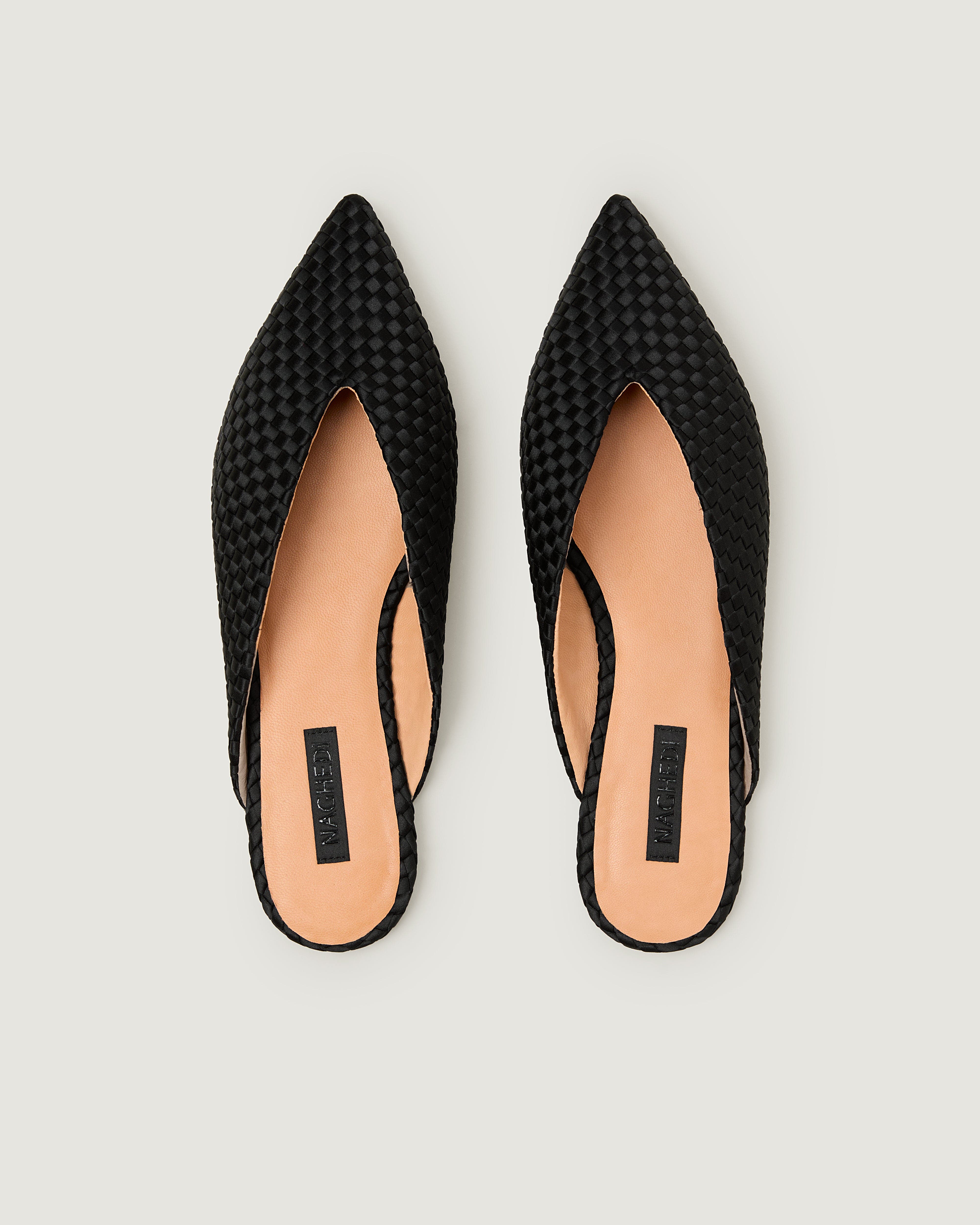 Strada Mule Satin, Alternate, color, Onyx