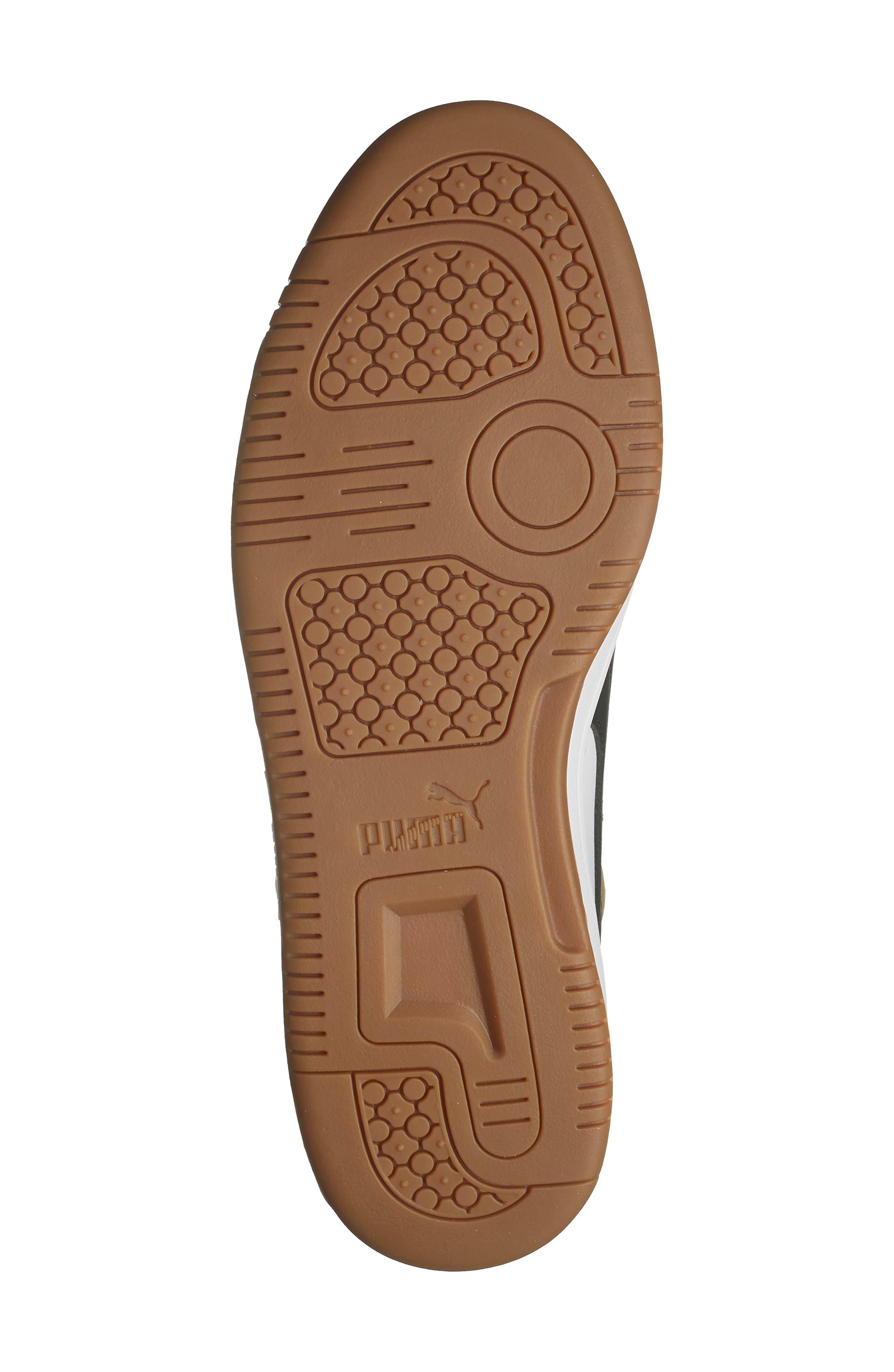 PUMA Rebond Joy High Top Sneaker, Alternate, color, Puma White-Puma Black-Tan