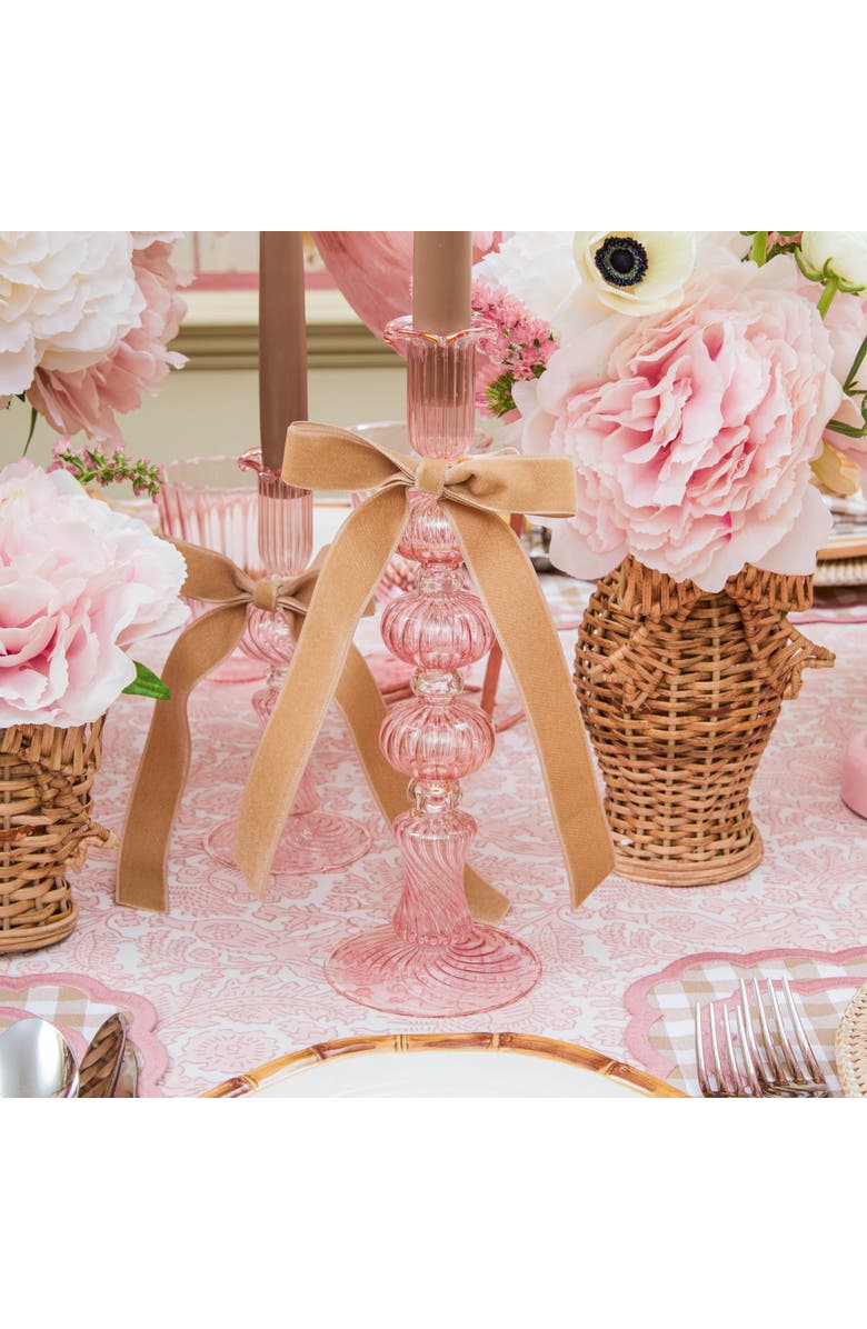 Mrs. Alice Pink Gisele Candle Holders, Alternate, color, Pink