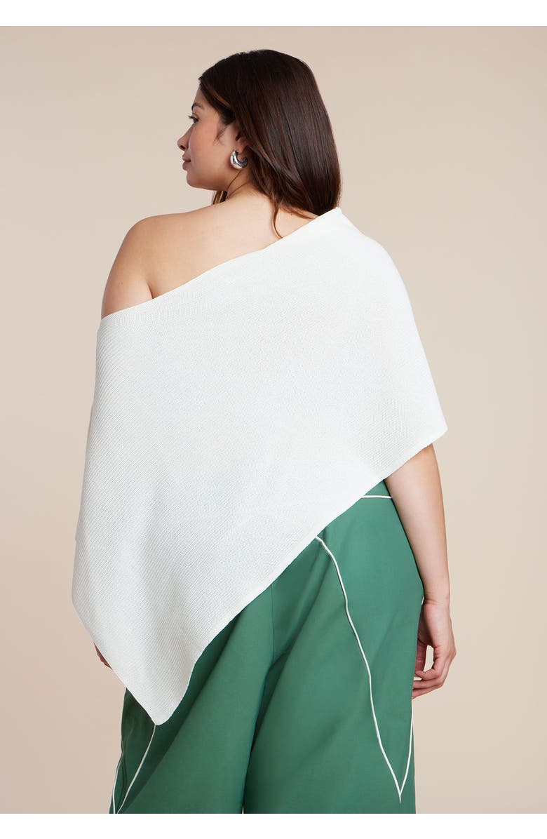 ELOQUII Knit Capelet Top, Alternate, color, Jet Stream