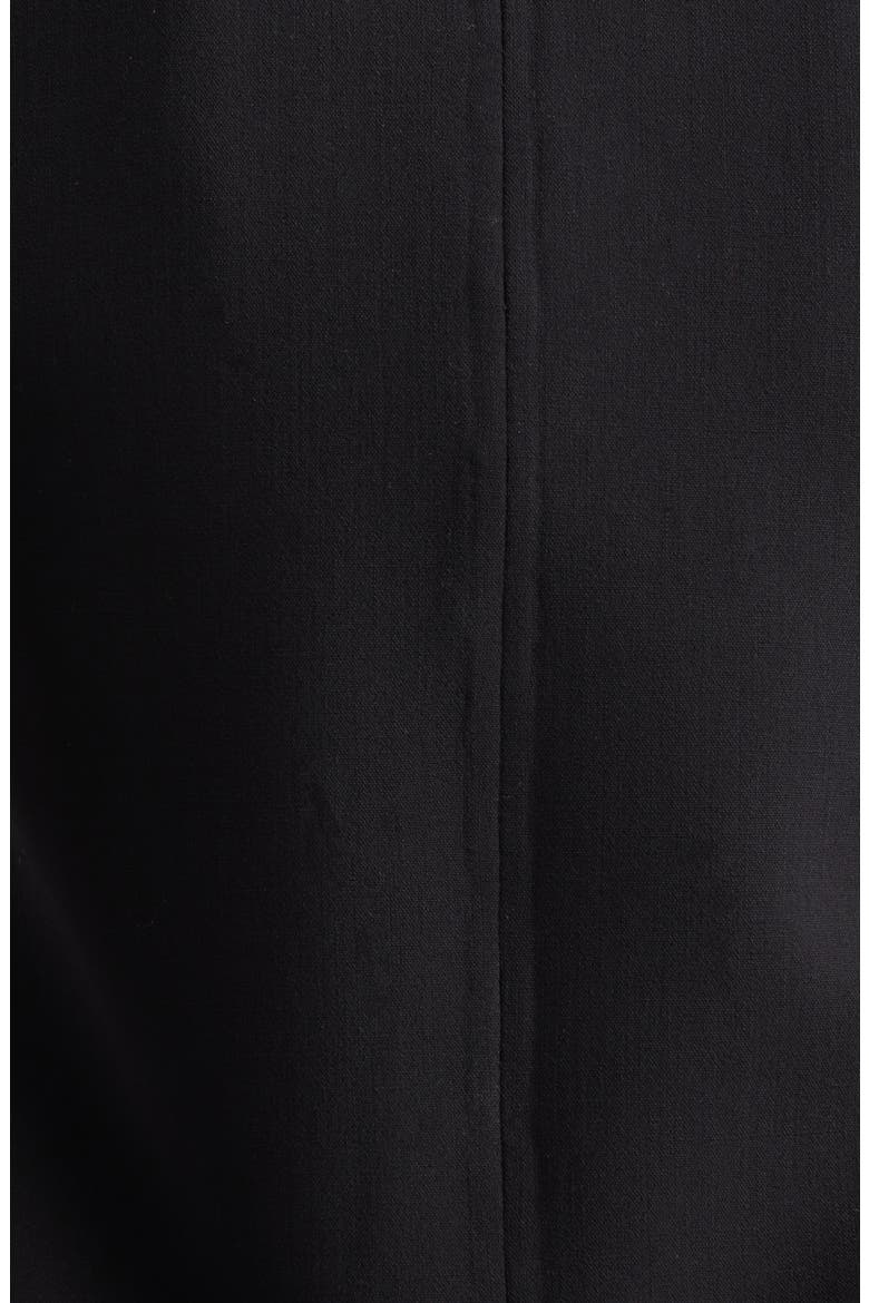 Veiled Virgin Wool Stretch Crepe & Silk Voile Dress, Alternate, color, BLACK