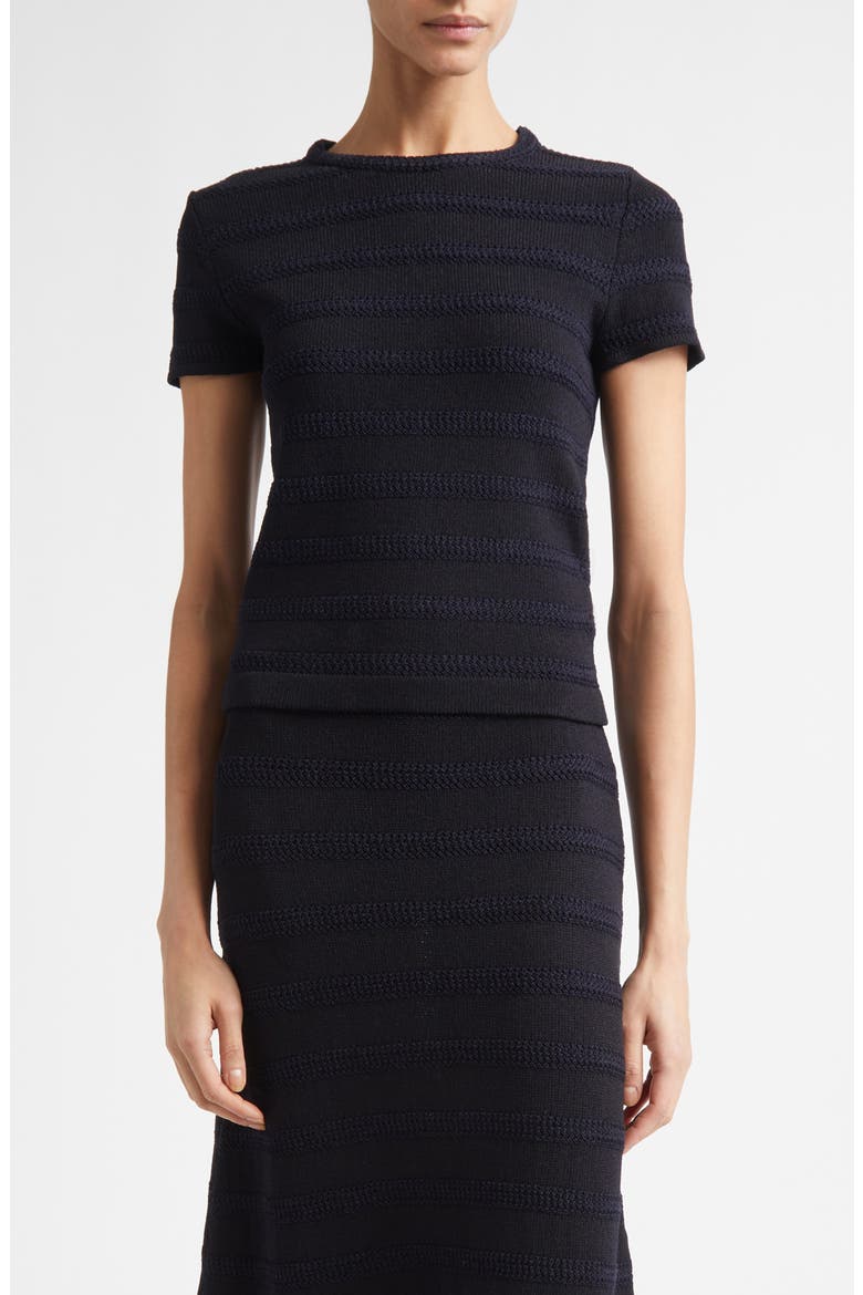 Breton Stripe Wool Blend Sweater, Main, color, BLACK / NAVY MULTI