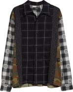 AMIRI Spliced MA Quad Flannel Button-Up Shirt