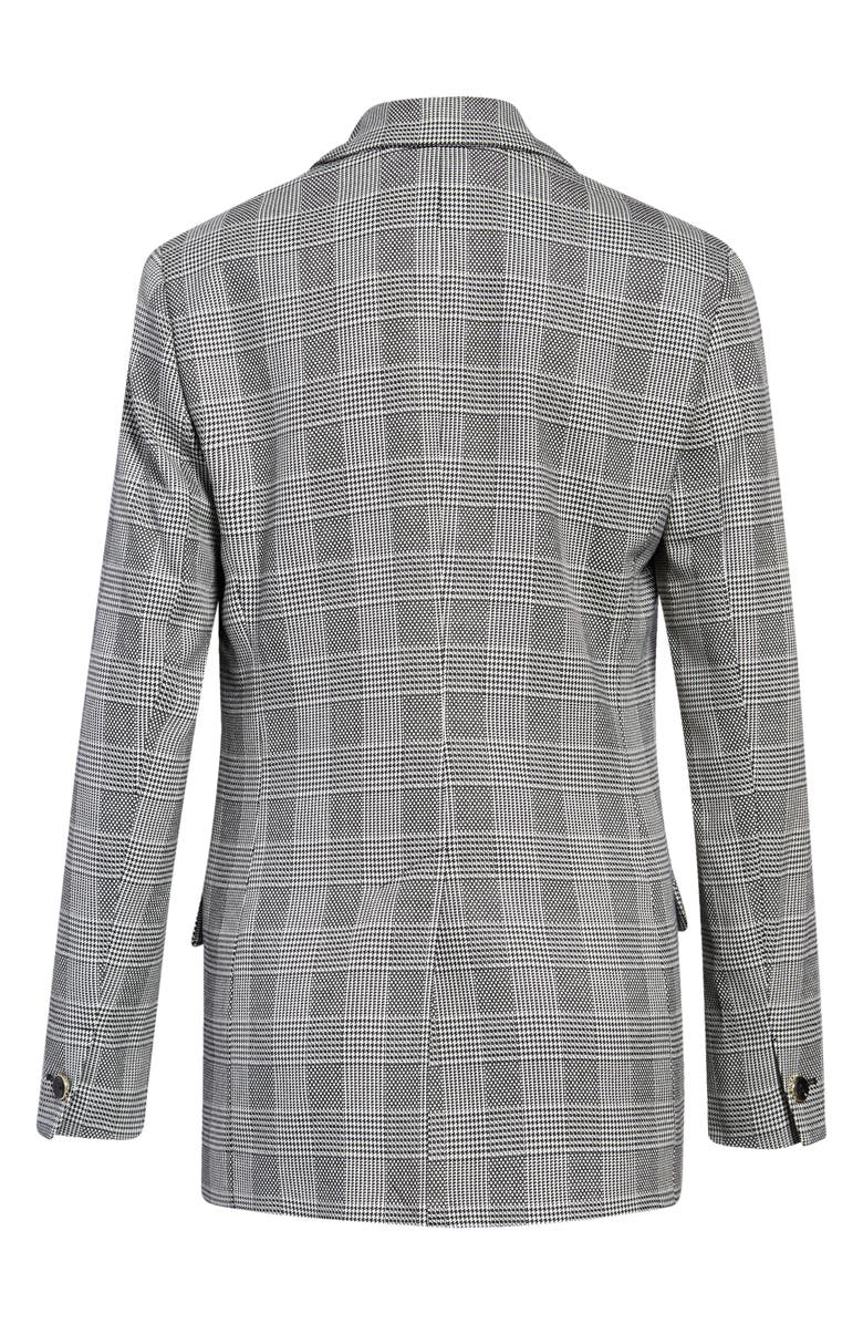 Ted Baker London Plaid Double Breasted Longline Blazer, Alternate, color, 