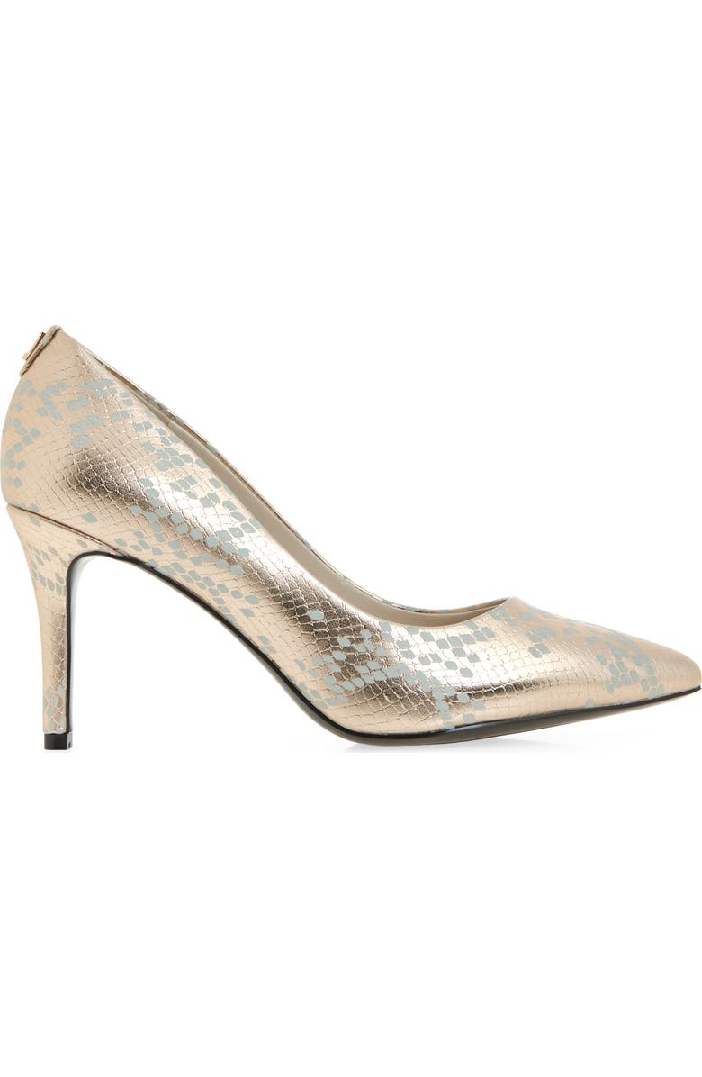 KARL LAGERFELD PARIS Royale Pump, Alternate, color, White Gold