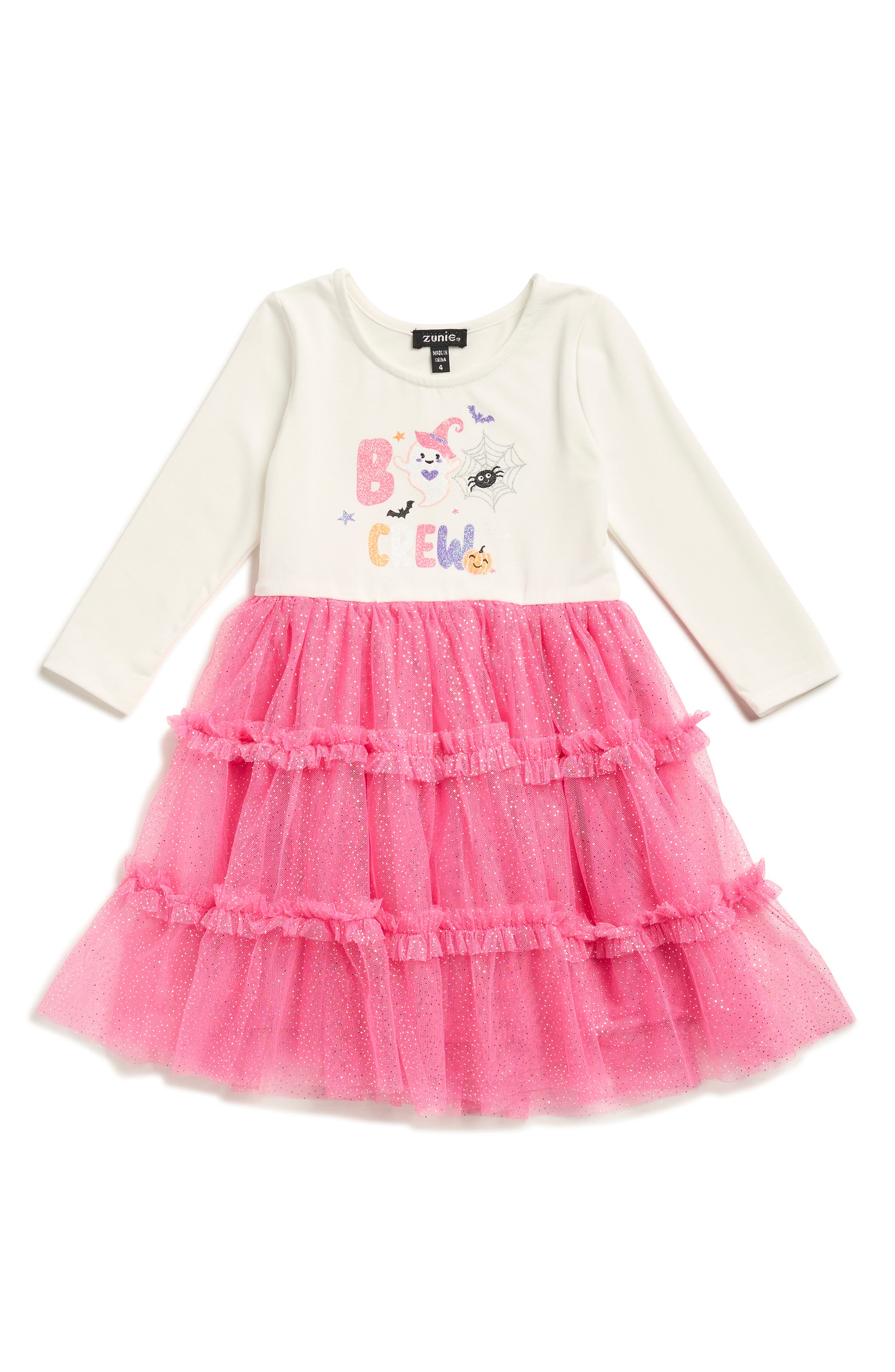 Zunie Kids' Long Sleeve Combo Tutu Dress