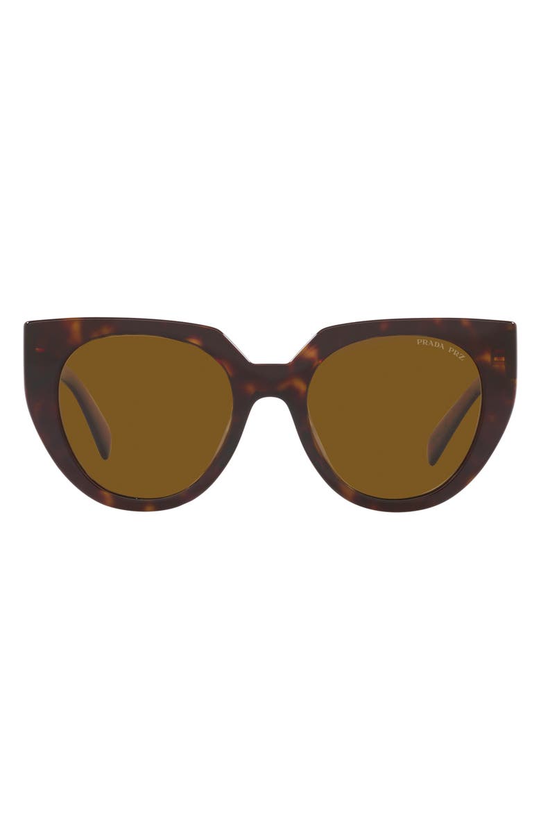Prada 52mm Polarized Cat Eye Sunglasses, Main, color,