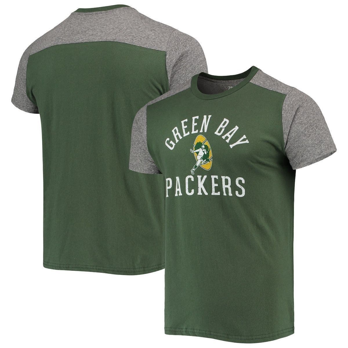 Majestic Threads Men's Majestic Threads Green/Heathered Gray Green Bay ...