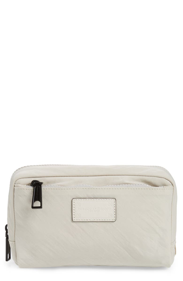 Rebecca Minkoff Nylon Cosmetics Pouch, Main, color, 