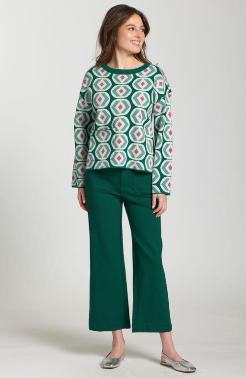 Apny Abstract Geo Sweater In Multi