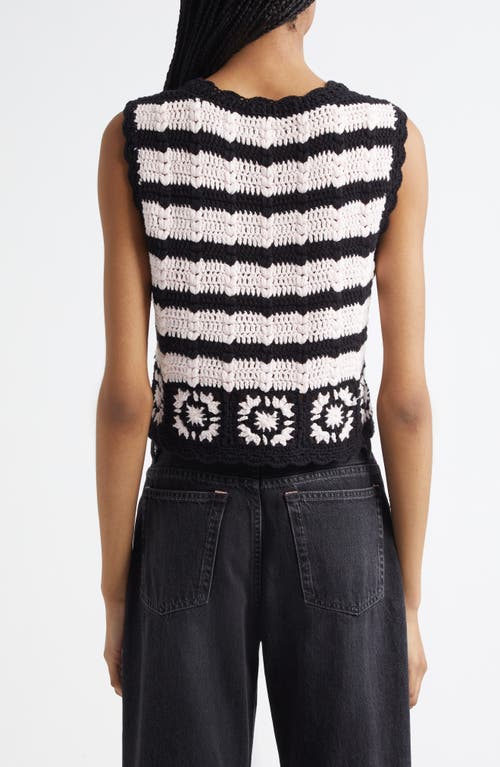 Ganni Crocheted Organic Cotton Cardigan