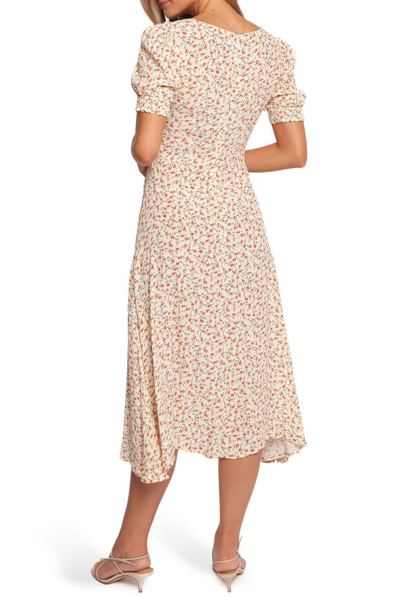 Petal & Pup Franklin Floral Midi Dress, Alternate, color, Cream Floral