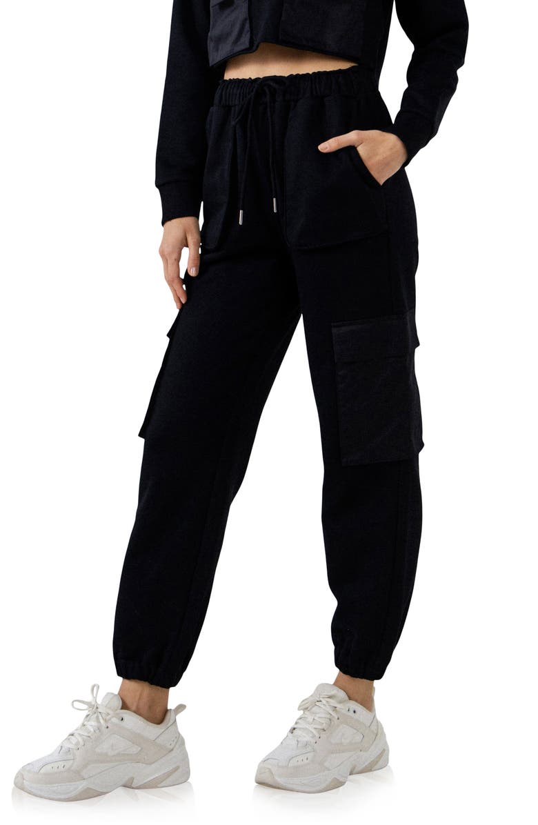 Grey Lab Pocket Loungewear Cotton Joggers, Alternate, color, 