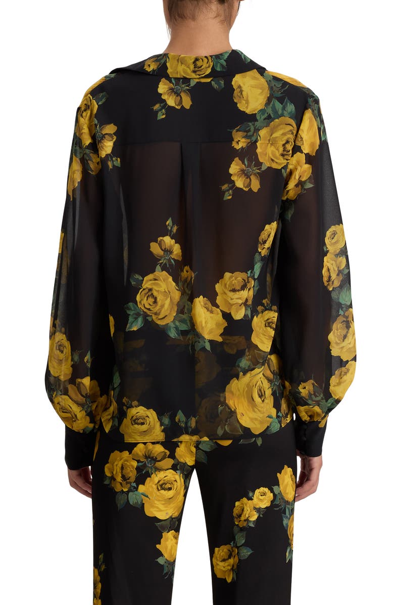 Alice + Olivia Candace Blouson Sleeve Shirt, Alternate, color, Rosehips