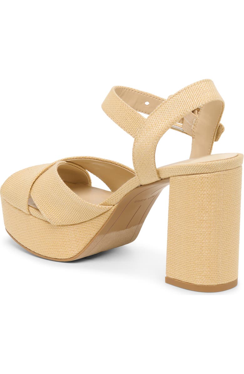 Dolce Vita Ciara Platform Ankle Strap Sandal, Alternate, color, Light Natural Raffia