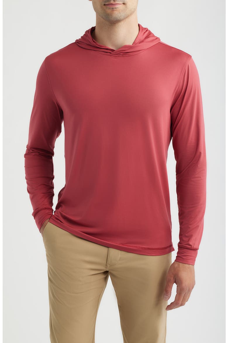 Talon PREP-FORMANCE Long Sleeve Hooded T-Shirt, Main, color, RACING RED