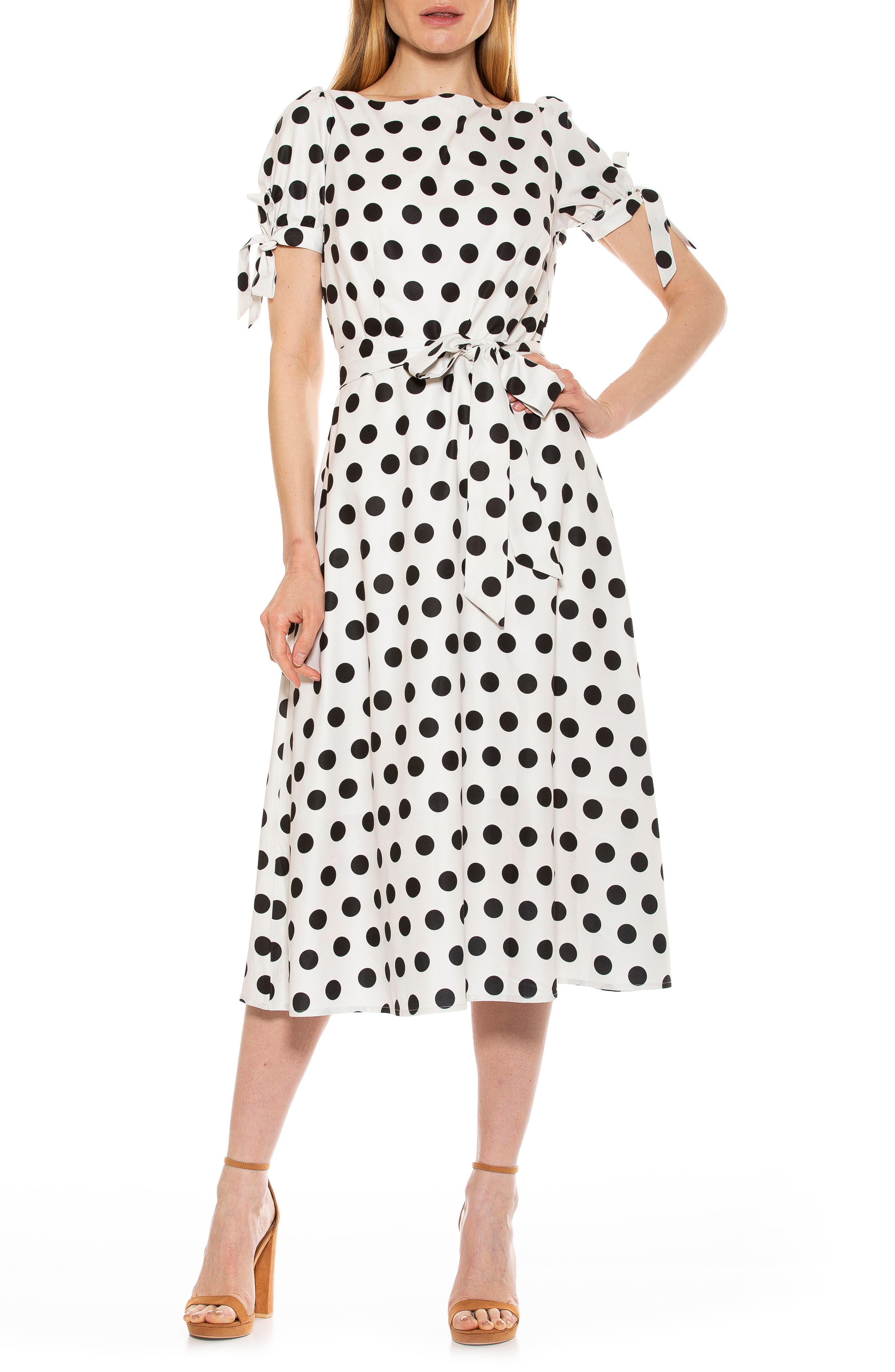 Alexia Admor Janet V-Neck Fit & Flare Midi Dress (Women) | Nordstromrack