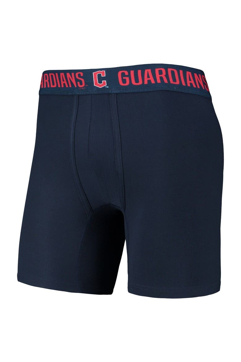 Men's Concepts Sport Navy/Red Cleveland Guardians Two-Pack Flagship Boxer Briefs Set, Alternate, color, Navy